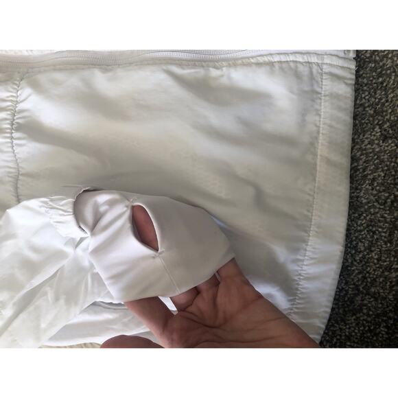 Zyia Active Women's Windbreaker Hooded White Full Zip Jacket Large Mesh Lined H1 - Picture 6 of 11